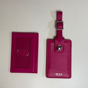 Tumi card holder and luggage tag